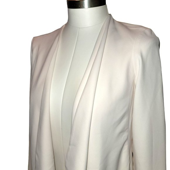 Lush Cream Waterfall Jacket Cascade Open Woman's Size Small Vr605 - Picture 14 of 14